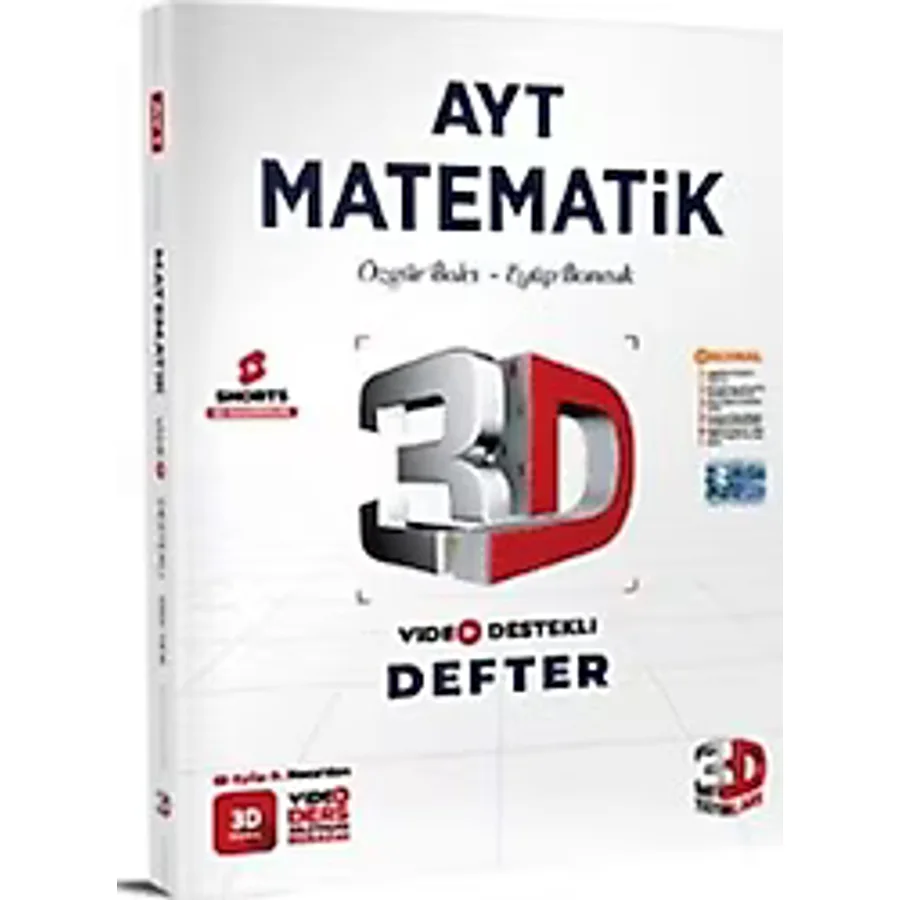 3D Yayınları AYT Matematik Video Destekli Defter