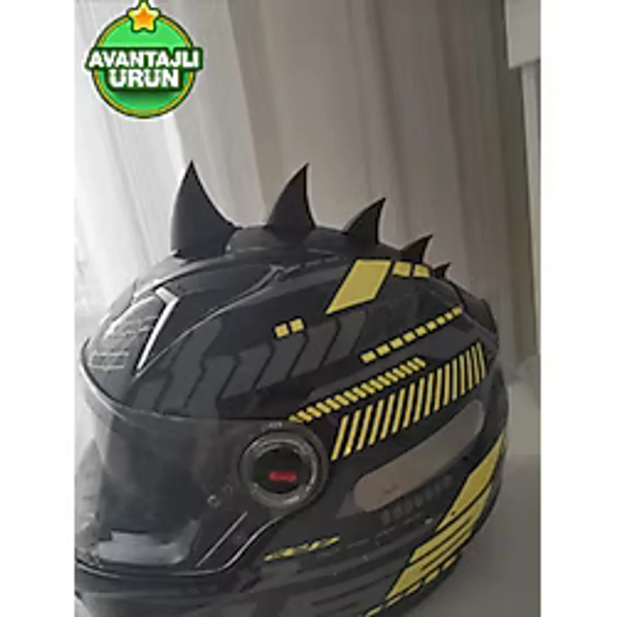 3DOria Motorsiklet Kask 5' li Boynuz Set & Tüm kasklara Uyumlu 5 ' li Boynuz seti