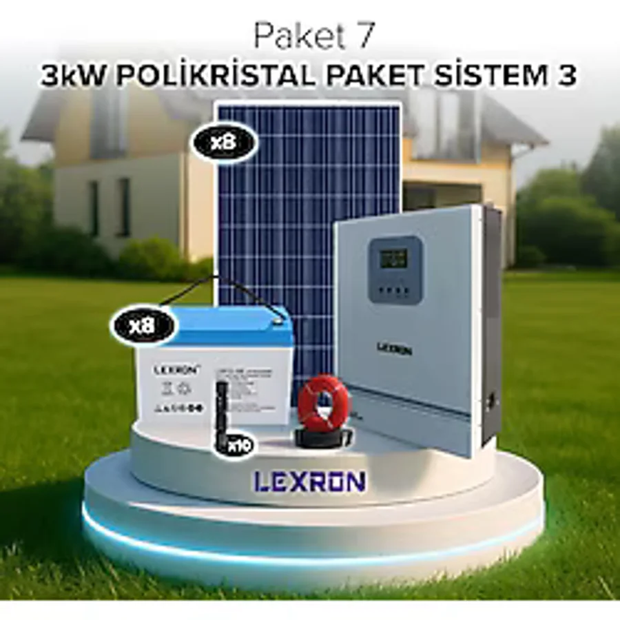 3kW POLİKRİSTAL PAKET SİSTEM 3 (PAKET 7)