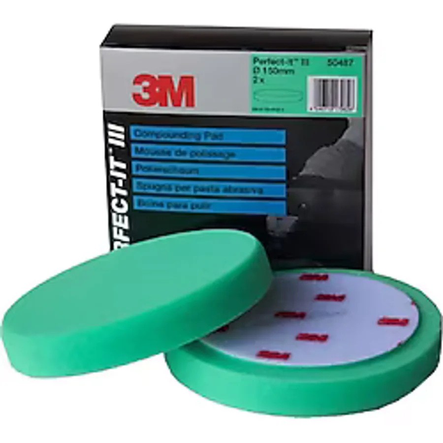3m 50487 Tek Taraflı Yeşil Kalın Pasta Süngeri 150 mm 1 Adet