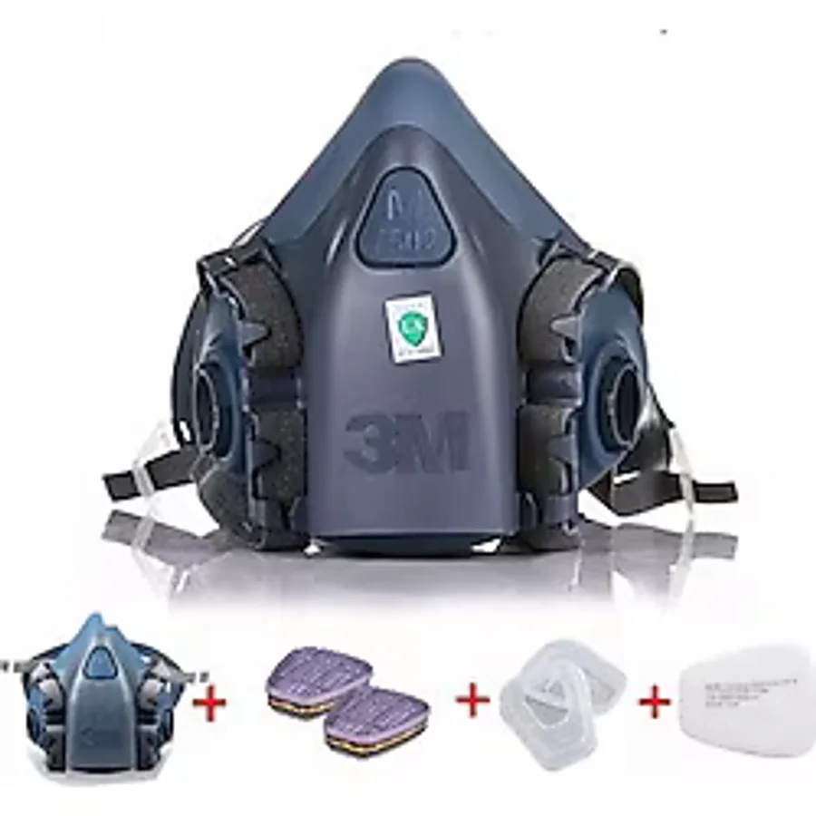 3m 7502 Yarım Yüz Maskesi + 3m 6057 Abe Filtre + 3m 5925 P2 Filtre +K501 Kapak