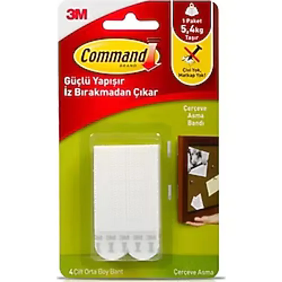 3M Command 17201 Orta Boy Cırt Cırt Bant 4 Adet