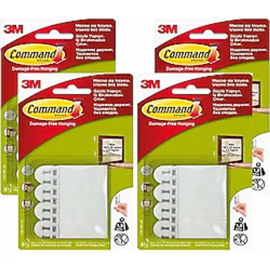 3M Command 17202 Küçük Boy Cırt Cırt Bant 4 Adet