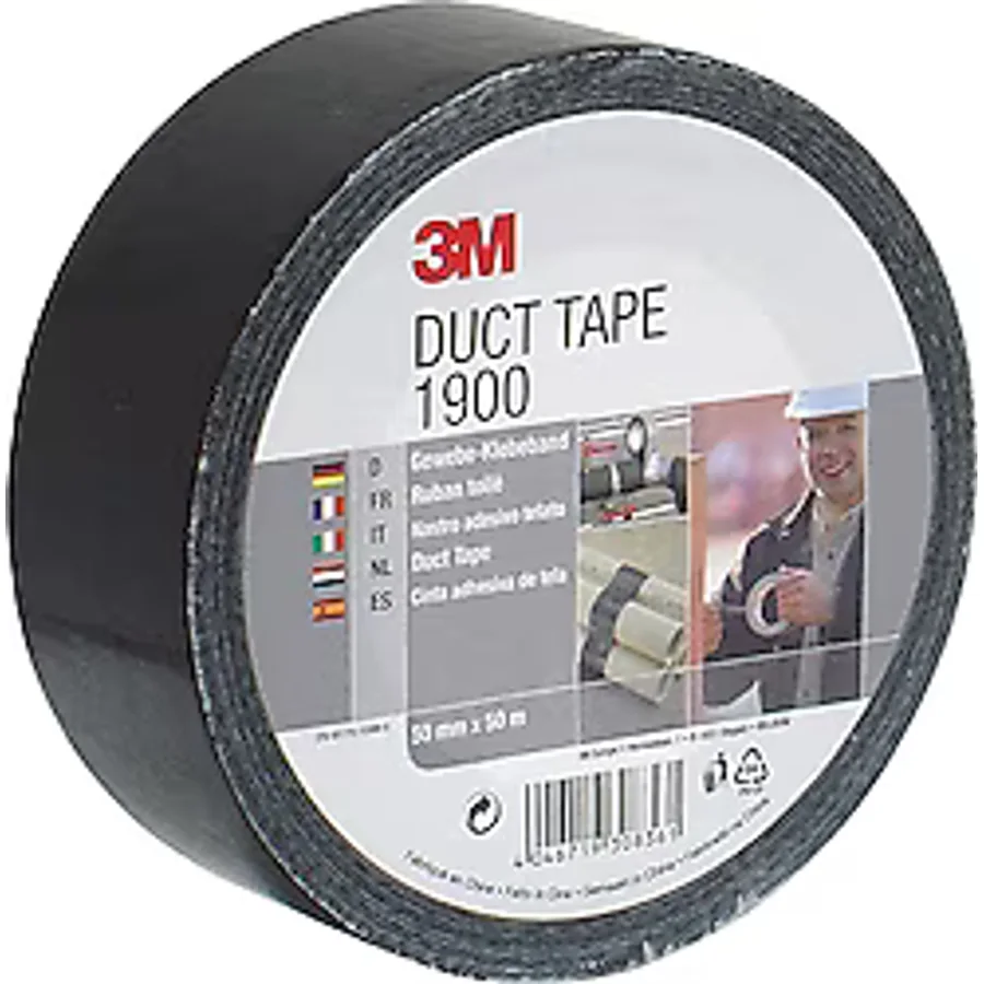 3M Duck Tape 1900 50 m x 50 mm Siyah Tamir Bandı