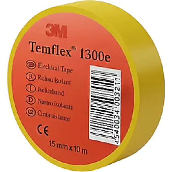 3M Temflex 1300E PVC İzole Sarı Elektrik Bandı