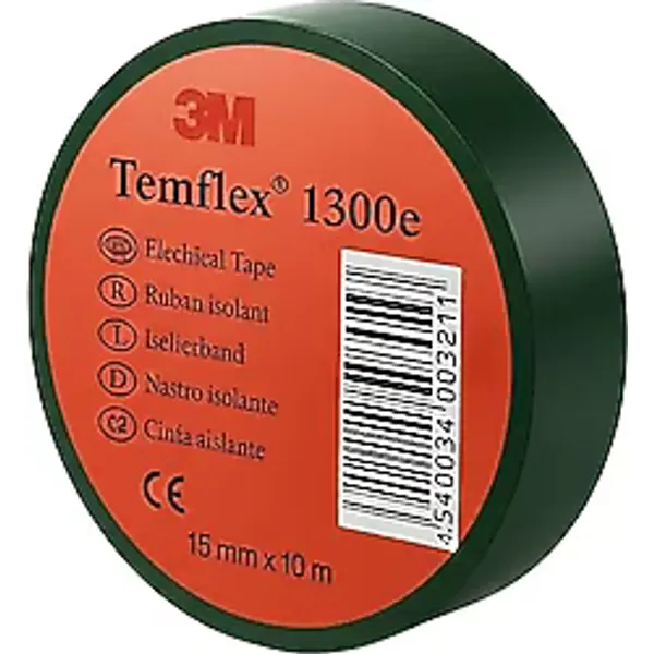 3M Temflex 1300E PVC İzole Yeşil Elektrik Bandı