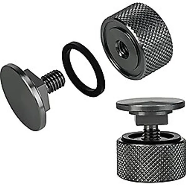 3mirrors Kaynak Başlığı (Pipeliner) Kask Bağlantı Elemanları Gri Başlık Yedek Parça Aksesuarlar Vidalar Kapaklı Kapüşon Alüminyum - Silikon Yıkayıcılı Eloksallı Kaymaz 1 Çift