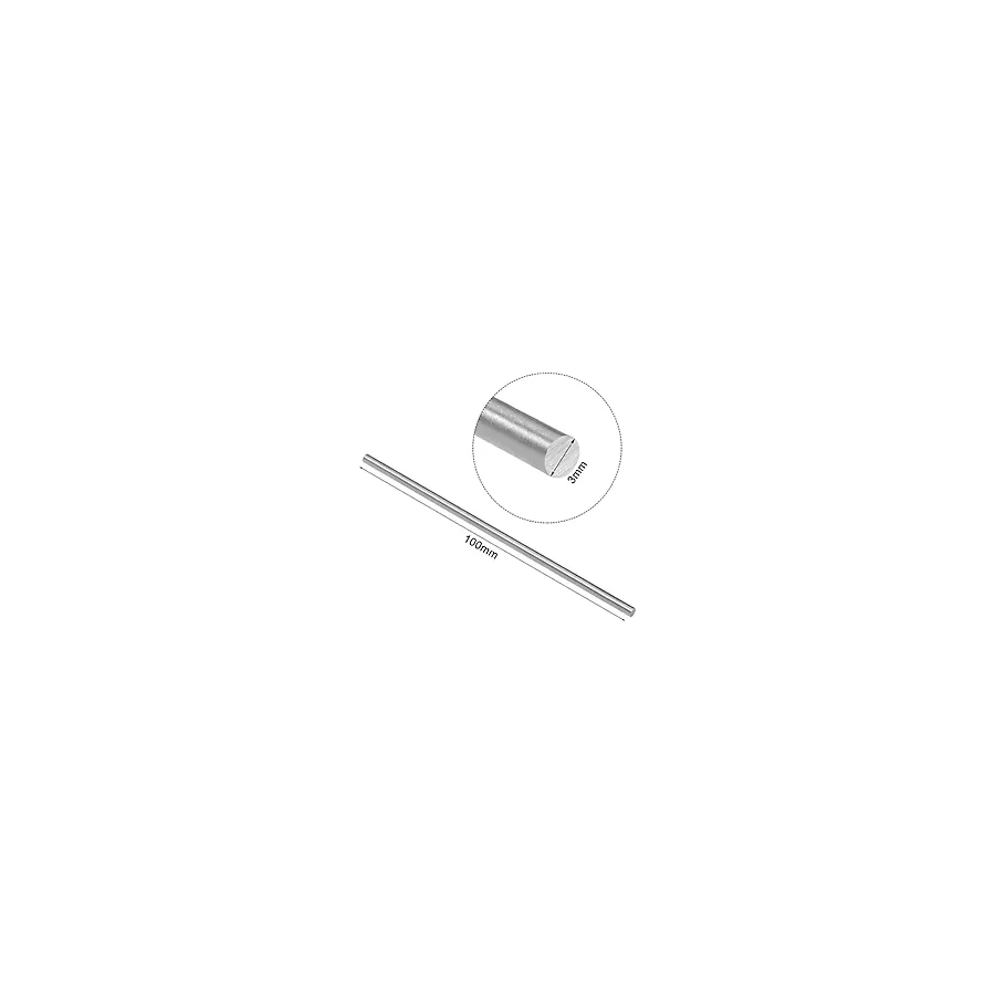 3mm x 100mm Metal Mil Çelik Çubuk Aks Oyuncak RC Araba Robot