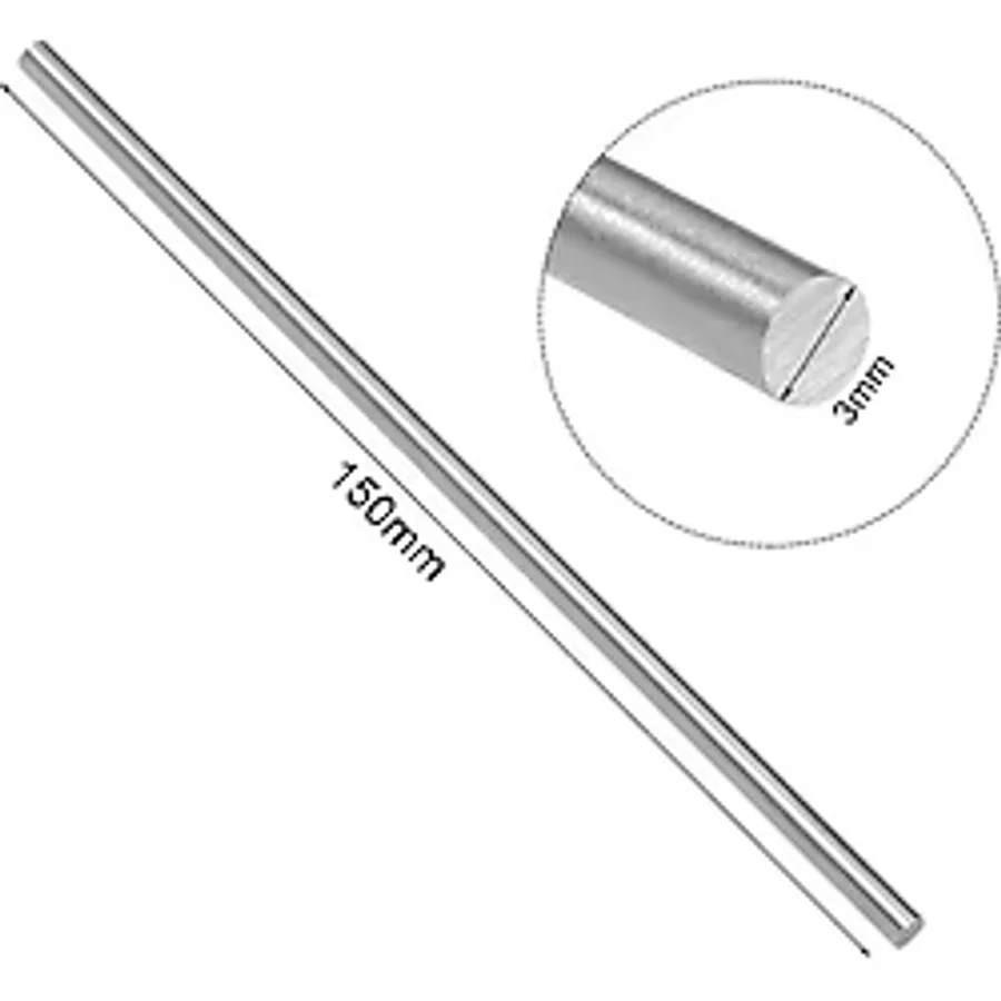 3mm x 150mm Metal Mil Çelik Çubuk Aks Oyuncak RC Araba Robot
