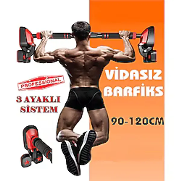 3POD 3 Ayaklı 92-120CM Koridor Kapı Barfiksi Barfix Aleti Çubuğu Çekme Barı Demiri Bar BARFİX