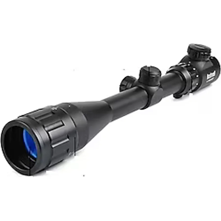4-12x40 Aoeg Ateşli Aletler Dürbünü Mil Dot Kırmızı - Yeşil Lens Koruyucu