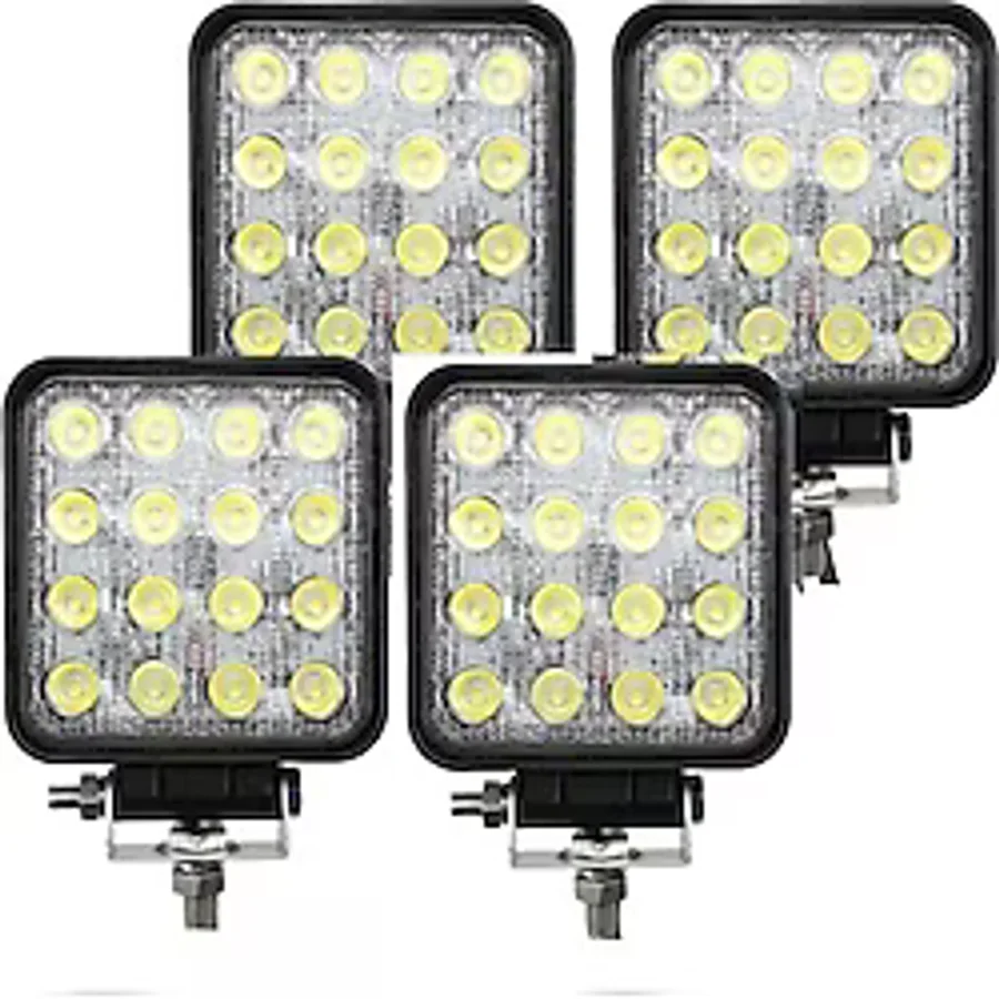 4 Adet 16 Ledli Off Road Calisma Ve Sis Lambasi 48Watt 12 Volt