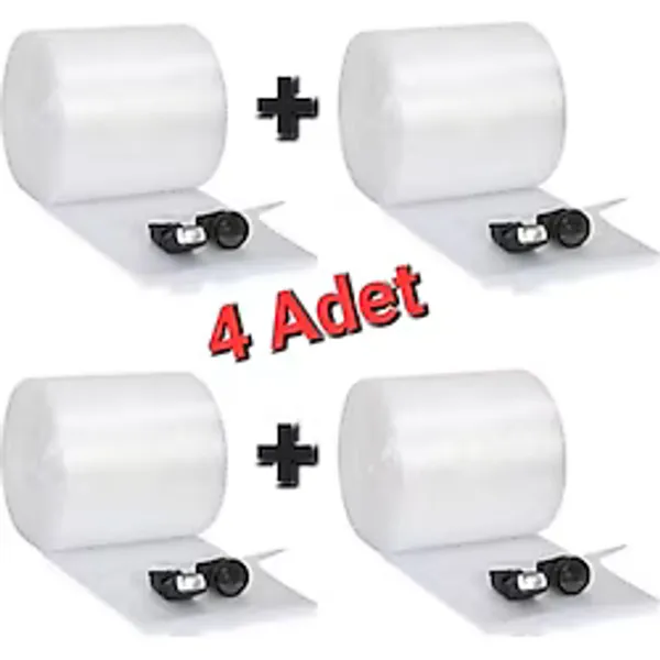 4 Adet Balonlu Naylon 30cm X 10m Ambalaj Naylonu Patpat Pıt Pıt 40 Gr