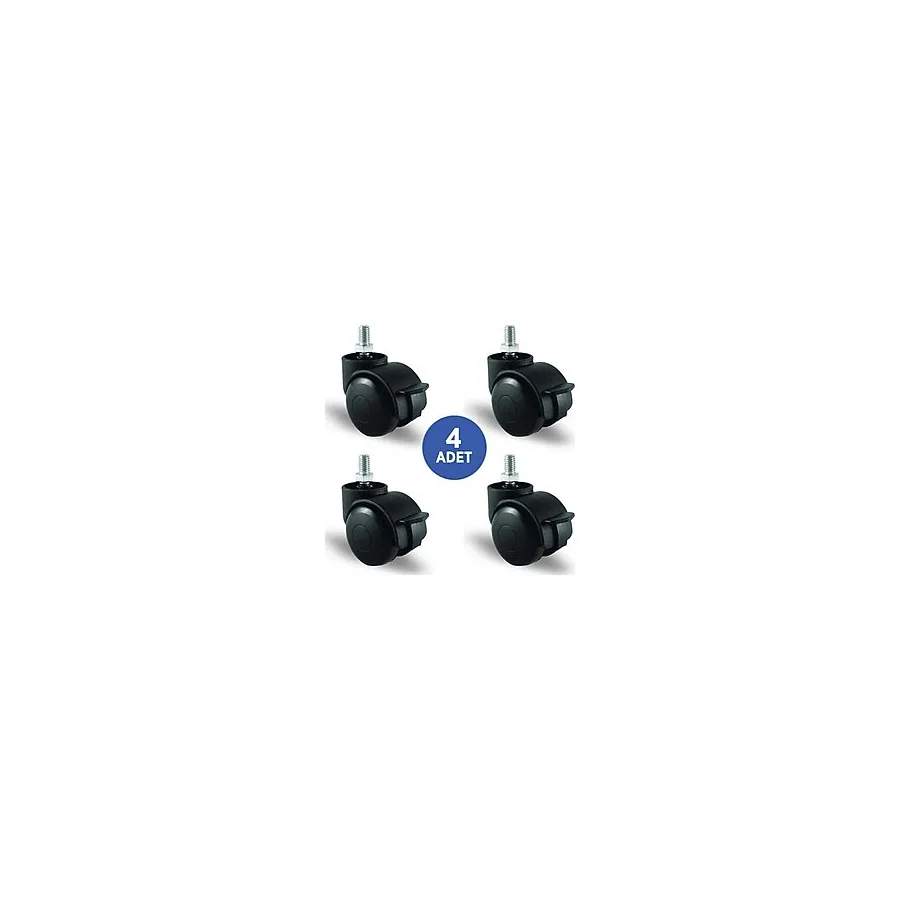 4 Adet Ec05Gmkm50F. Oynak Civatalı Frenli Mobilya Tekerleği