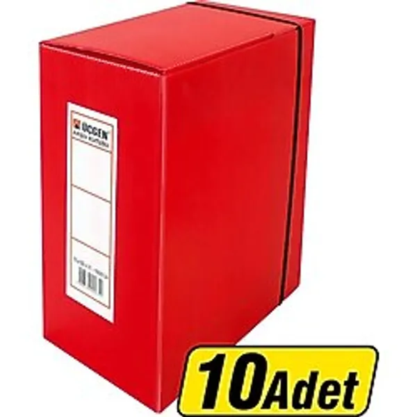 4 Adet Üçgen Arşivleme Kutusu 22 X 31 X 13 Cm Kırmızı 10'Lu Paket
