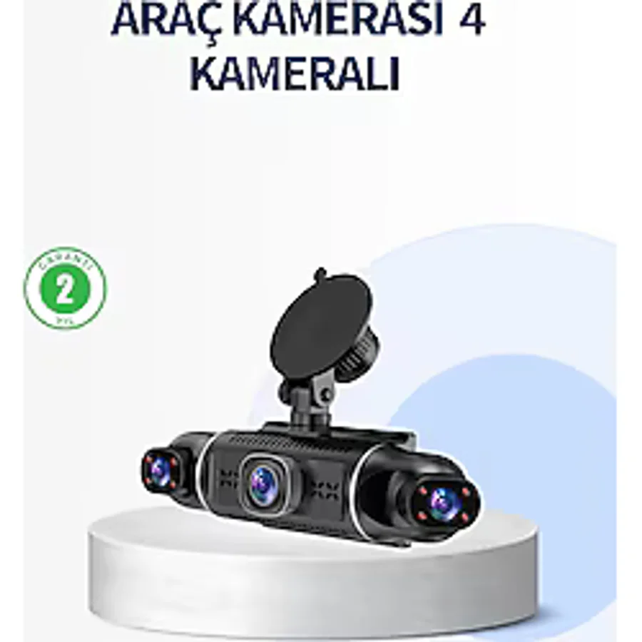4 Kameralı Araç İçi Kamera 1080P GPS Takip WiFi Gece Görüşlü