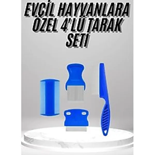 4'lü Bit Evcil Hayvan Tarak Seti Kedi Köpek Bit Tarak Seti Pire Tarağı