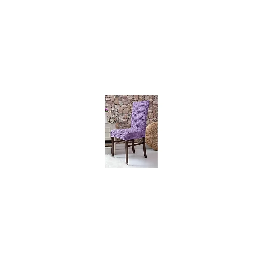 4'lü Bürümcük Lastikli Sandalye Örtüsü Standart - 35 x 55 cm - Lila
