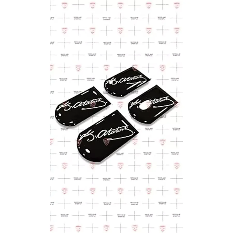 4'Lü Kemal Atatük Imzası Damla Sticker