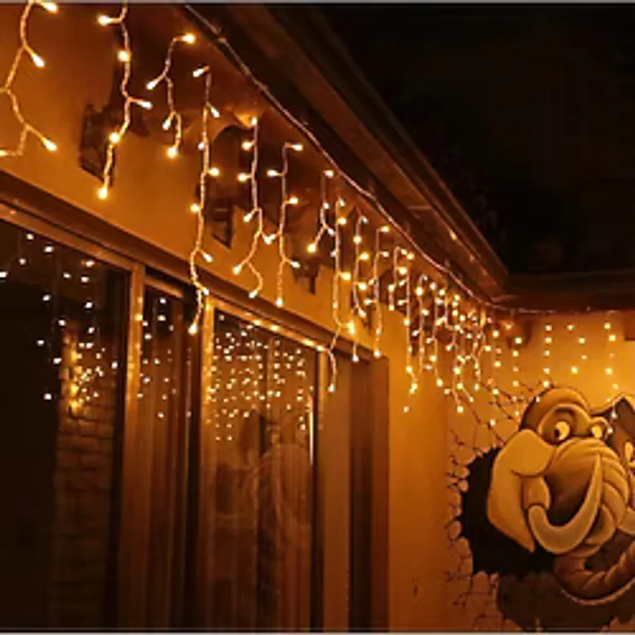 4 Metre 8 Fonksiyonlu Saçak Led Sarkıt Led Eklenebilir Led Led Peri Led Işık Yılbaşı Işık Led Süsle