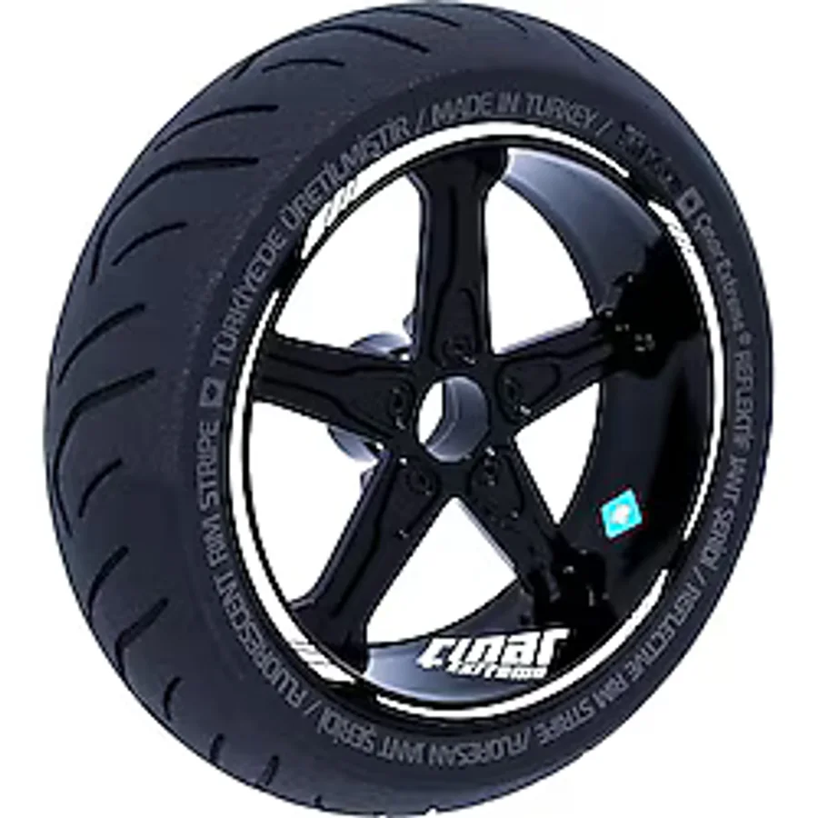4 Parçalı Keskin Jant Şeridi Sticker Reflektif, Floresan, Özel Renkler Çınar Extreme Patlıcan Moru