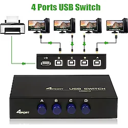 4 Port Çoklu Bağlantı Yazıcı Printer Usb Çoklayıcı Switch Hub