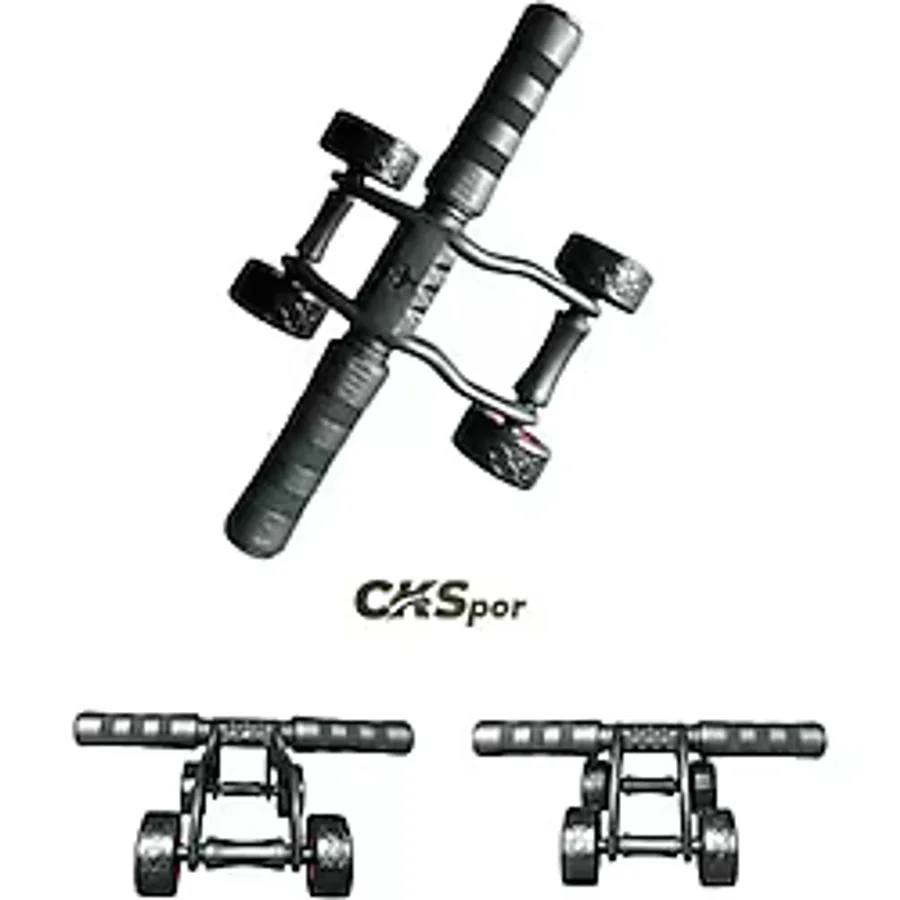 4 Tekerlekli Mekik Aleti Ab Wheel Diz Matı Hediyeli Karın Egzersiz Aleti Cks452