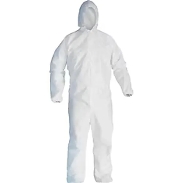 40 Adet Tek Kullanımlık Tulum Su Geçirmez ve Lamineli 55-60GR Kumaş - Beyaz - XL - 2XL
