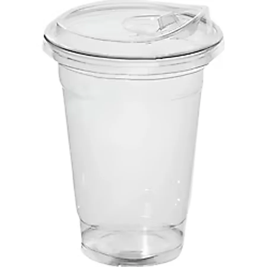 400 Cc Plastik Pet Bardak 100 Adet Limonata Milkshake Bardağı Klips Kapaklı