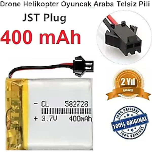 400 Mah 3.7V Siyah Soket Drone Helikopter Oyuncak Araba Telsiz Telefon Pili