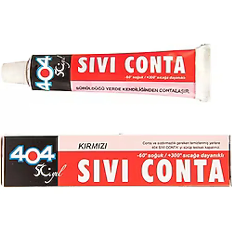 404 Sıvı Conta Kırmızı 45 gr Yüksek Isıya Dayanıklı Tek Bileşenli Silikon