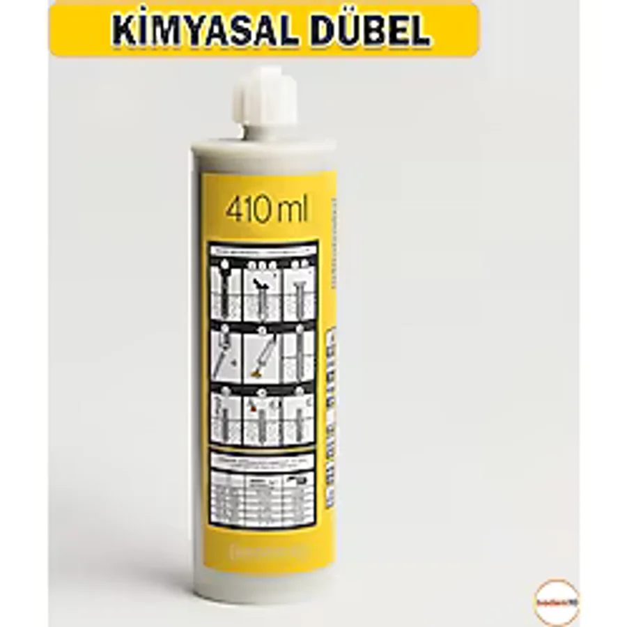 410 ml Polyester Bazlı Bileşenli Kimyasal Dübel Iç Dış Mekan Ankraj Malzemesi Beton Dübel Sıvı Çivi - Siyah