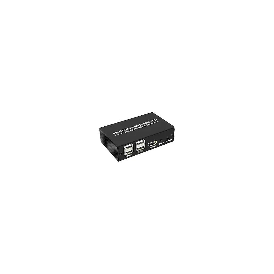 4306 Hdmi Kvm Switch 2 Port Usb Type C 2 PC Tek Kasa Klavye Mouse Kontrol Çoklayıcı
