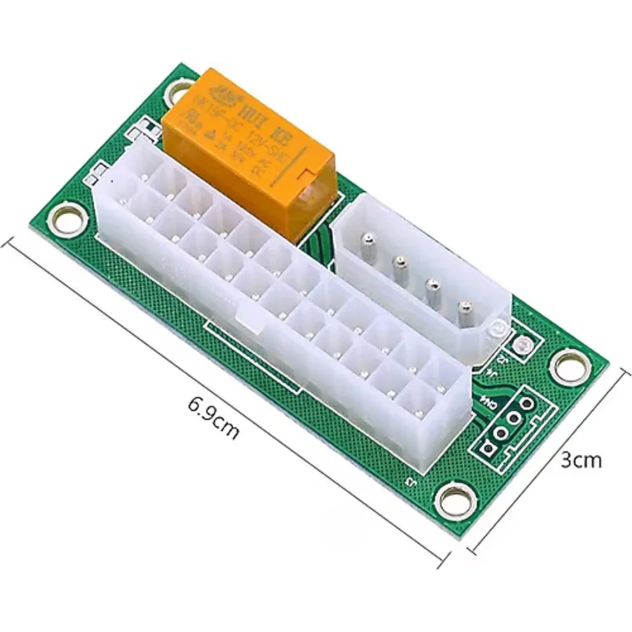 4326 Power Supply Güç Kaynağı Atx Dual Psu 24+4 Pin Fan Çoklayıcı