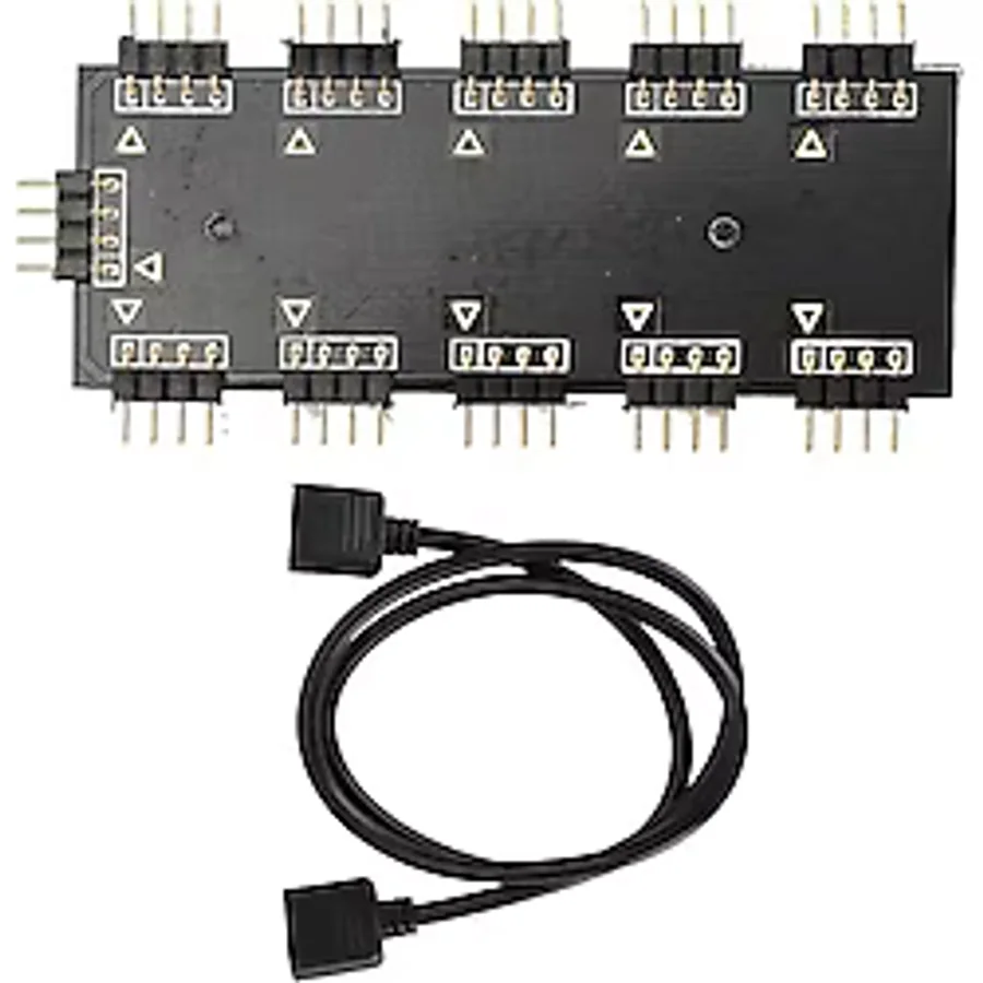 4848 RGB Led Fan Şerit Hub Splitter 10 Port 12V 4 Pin Kablo Çoklayıcı.