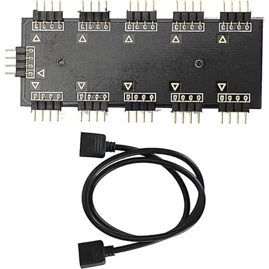 4848 RGB Led Fan Şerit Hub Splitter 10 Port 12V 4 Pin Kablo Çoklayıcı.