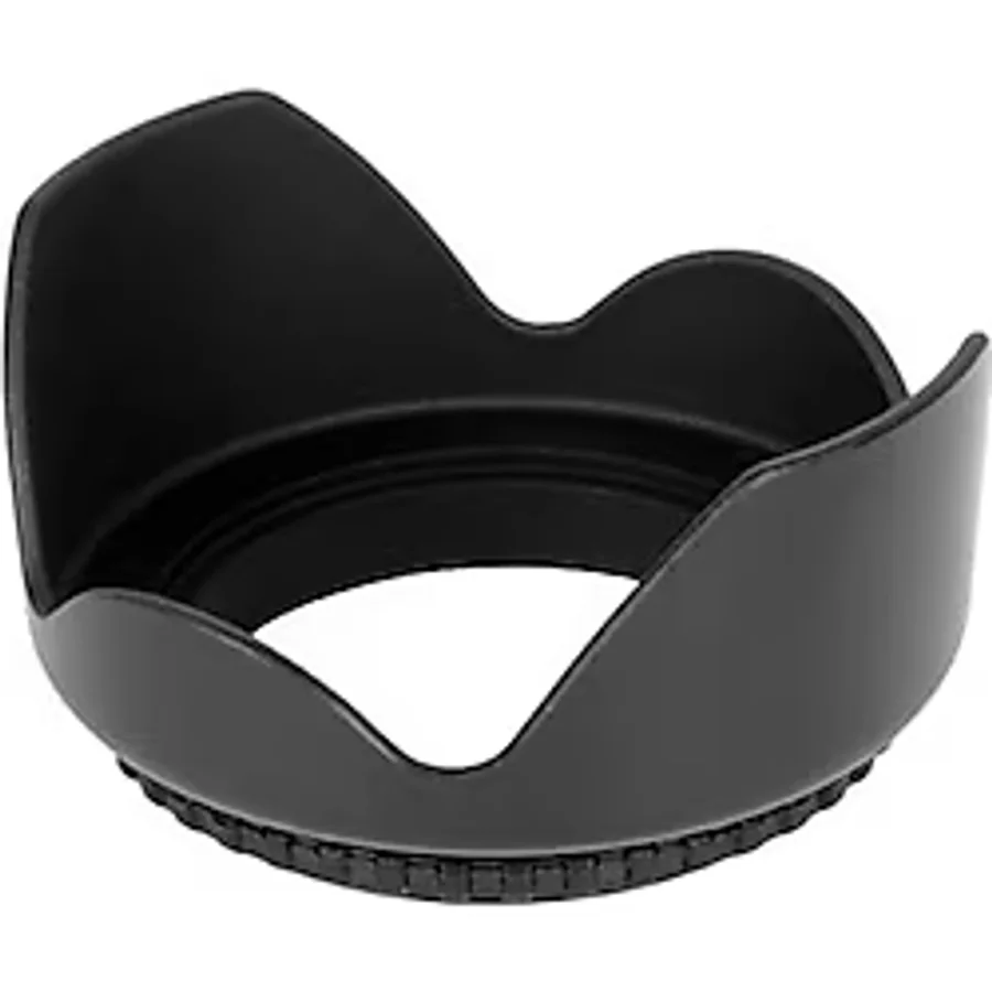 49 MM Yaprak Tipi Lens Hood Parasoley siyah