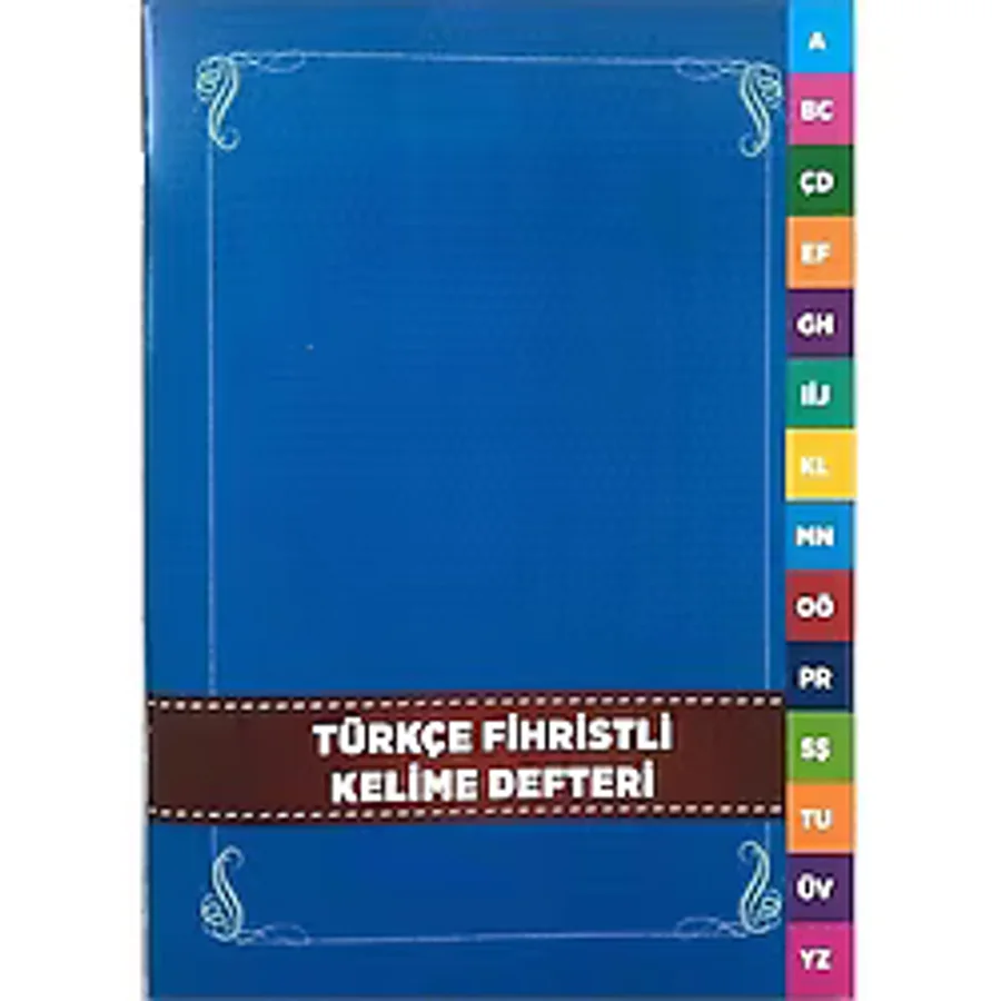 4E Türkçe Kelime Fihristi Defteri K.Kapak Karatay