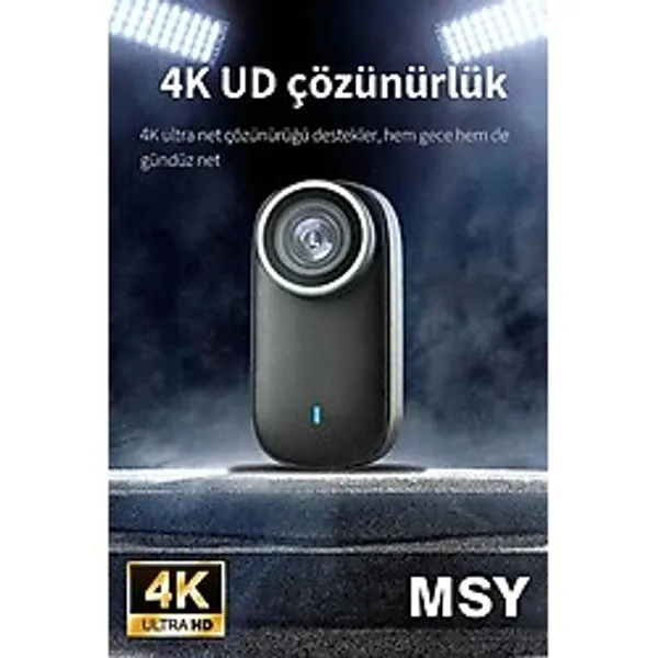 4K HD Aksiyon Kamerası 1.47" Ekran Manyetik Klipsli Taşınabilir Video Kamera + Aksesuar Seti