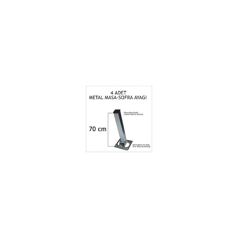 4lü Katlanır Metal Yer Sofrası Ayağı Yer Masası Ayağı 70 cm