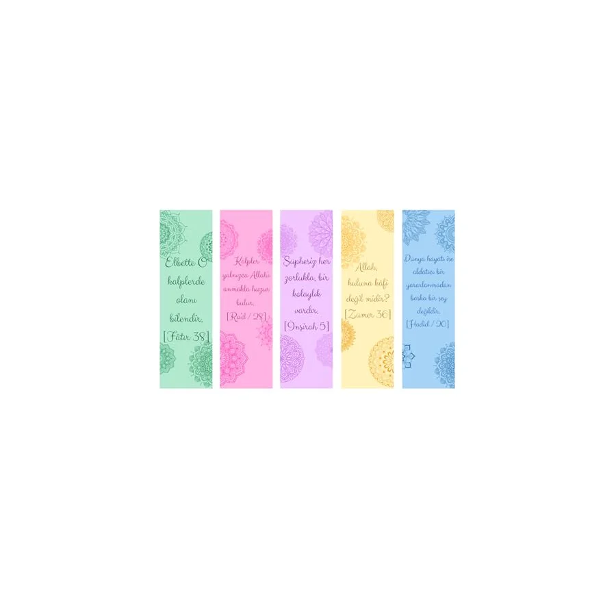 5 Adet Ayetler Kitap Ayracı (155x45 mm)
