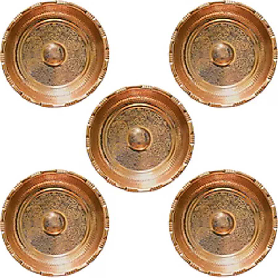 5 Adet Bakır Hamam Tası 18 cm