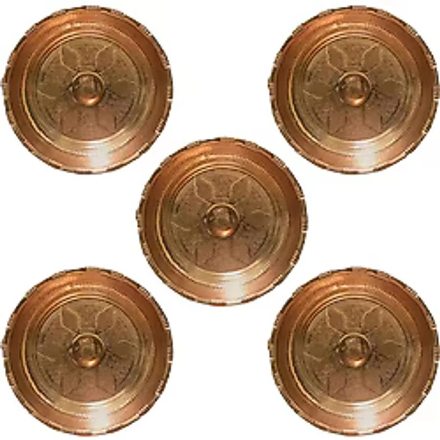 5 Adet Bakır Hamam Tası 20 cm