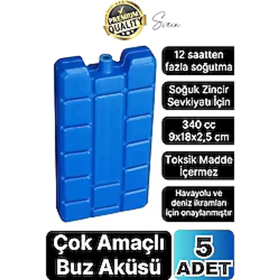 5 Adet Buz Aküsü 12 Saat Termal Soğutma Kamp Piknik Seyahat Yiyecek İçecek Çanta Soğuk Kutusu