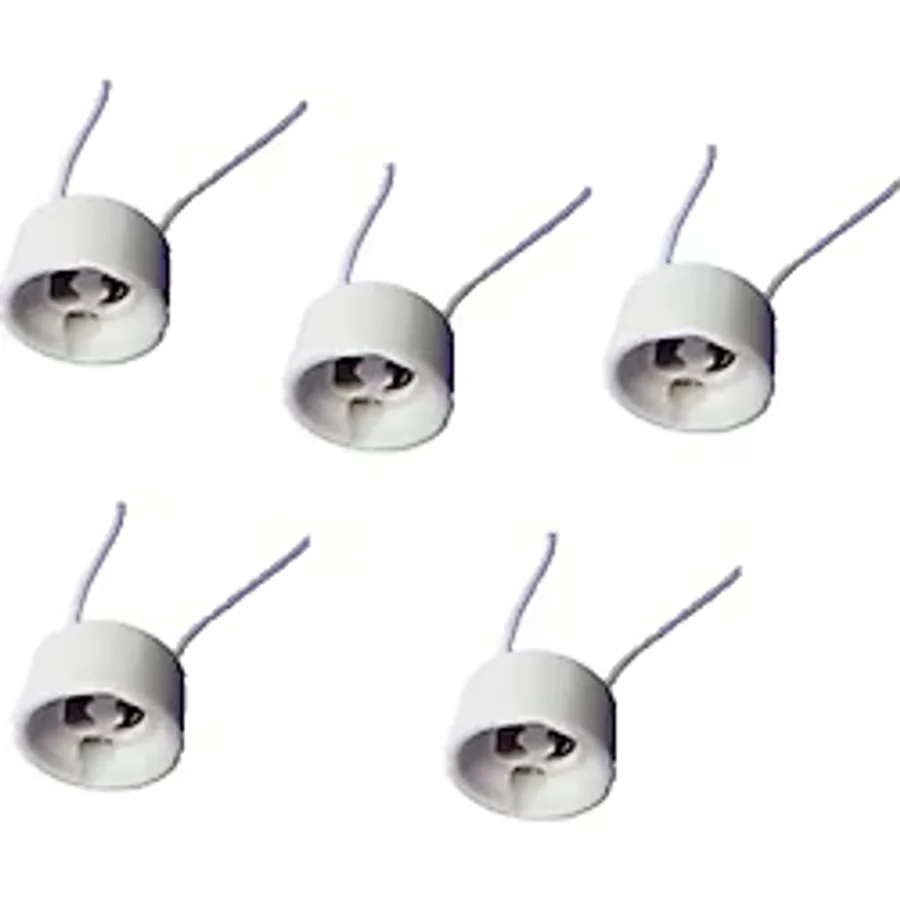 5 Adet Gu10 Duy 2A Led Halojen Lamba Duyu 0,75 Mm2 Silikon Tel Seramik Duy Bağlantı Duyları 300 W Enerji Sınıfı A