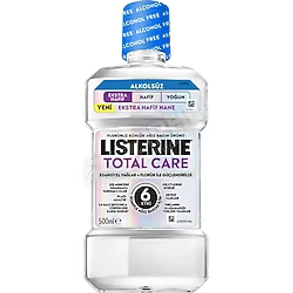 5 Adet Listerine Total Care Alkolsüz Extra Hafif Tat Ağız Gargarası 500 ml