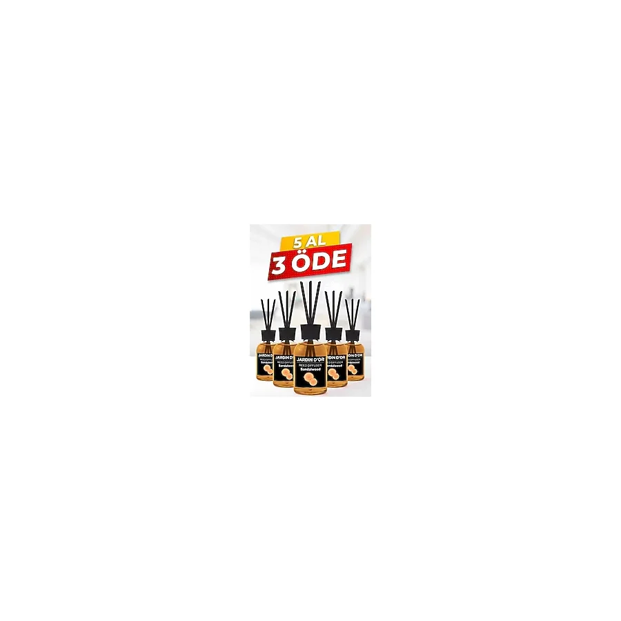 5 AL 4 ÖDE SANDAL AĞACI ÇUBUKLU ODA KOKUSU 50 ML / SANDALWOOD REED DIFFUSER 50 ML