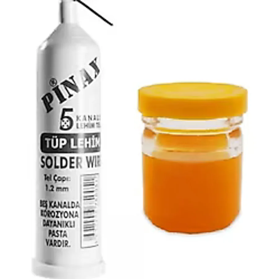 5 Kanallı Lehim Teli 1.2mm Çap + Lehim Pastası 40 gr. Set
