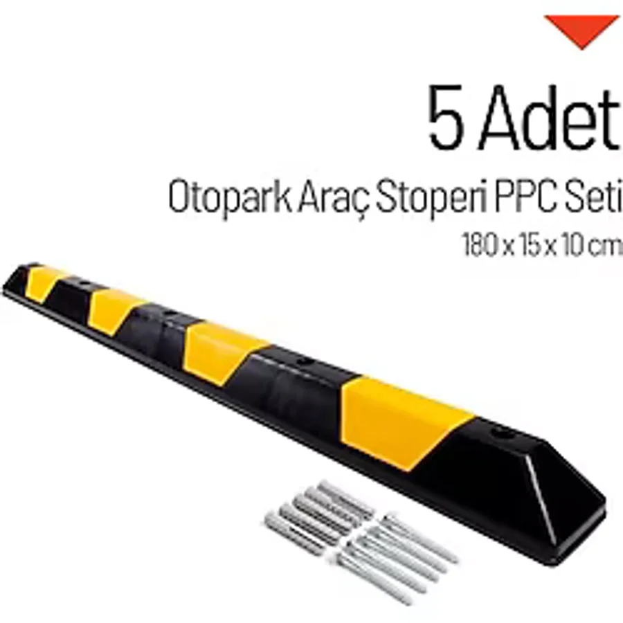 5'li PPC Otopark Araç Stoperi Seti