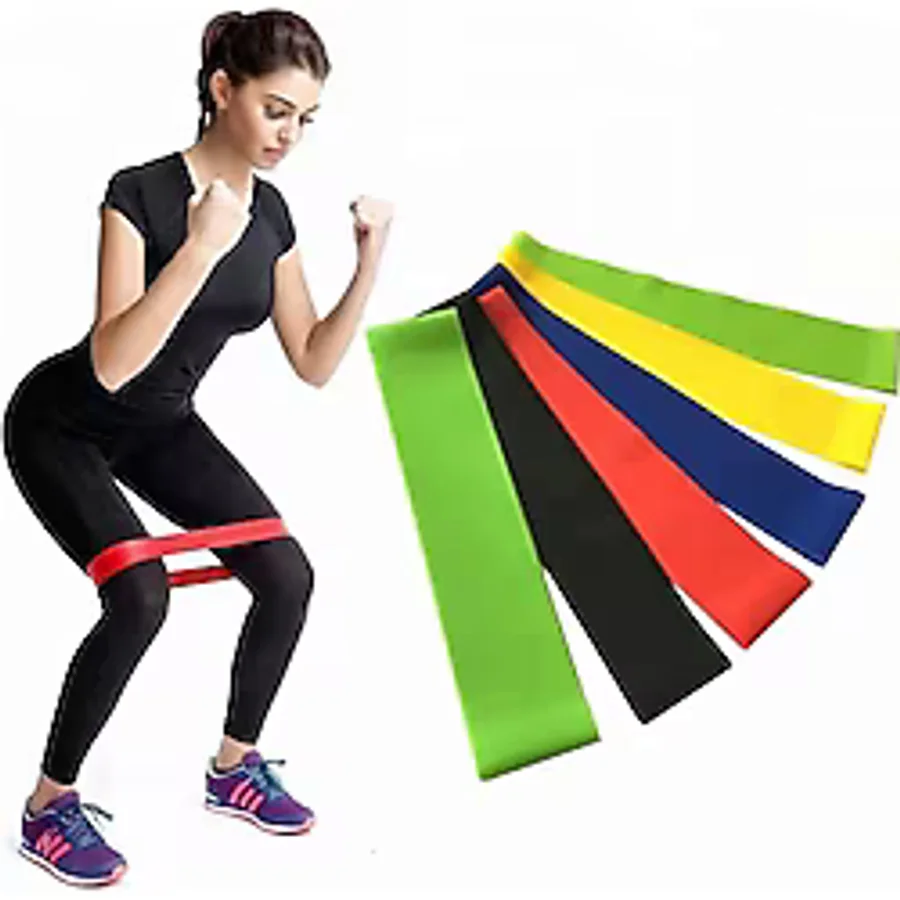 5'li Set Aerobik Band Latex Aerobik Bandı Pilates Yoga Lastiği
